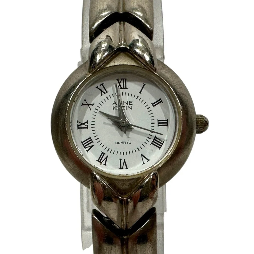 Anne Klein women's watch All silver bevel and band. 11/8323-5 AL21-Needs Battery